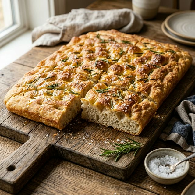 Focaccia com Alecrim